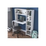 Escritorio-Librería Color Blanco, 113x40x142cm - Estilo Versátil y Espacioso
