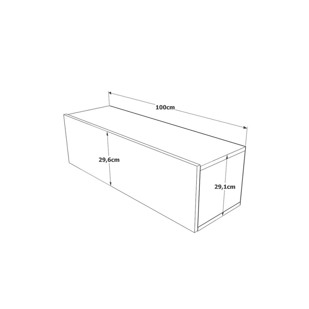 Mueble TV Moderno con Puerta en Melamina Color Madera 100x31.5x29.6cm - Diseño Elegante para Salón.