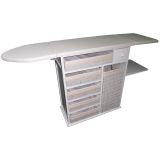 Mueble de Plancha Estoril Blanco Vintage + (Funda Elastica XXL Premiun Rayen + Tensores)