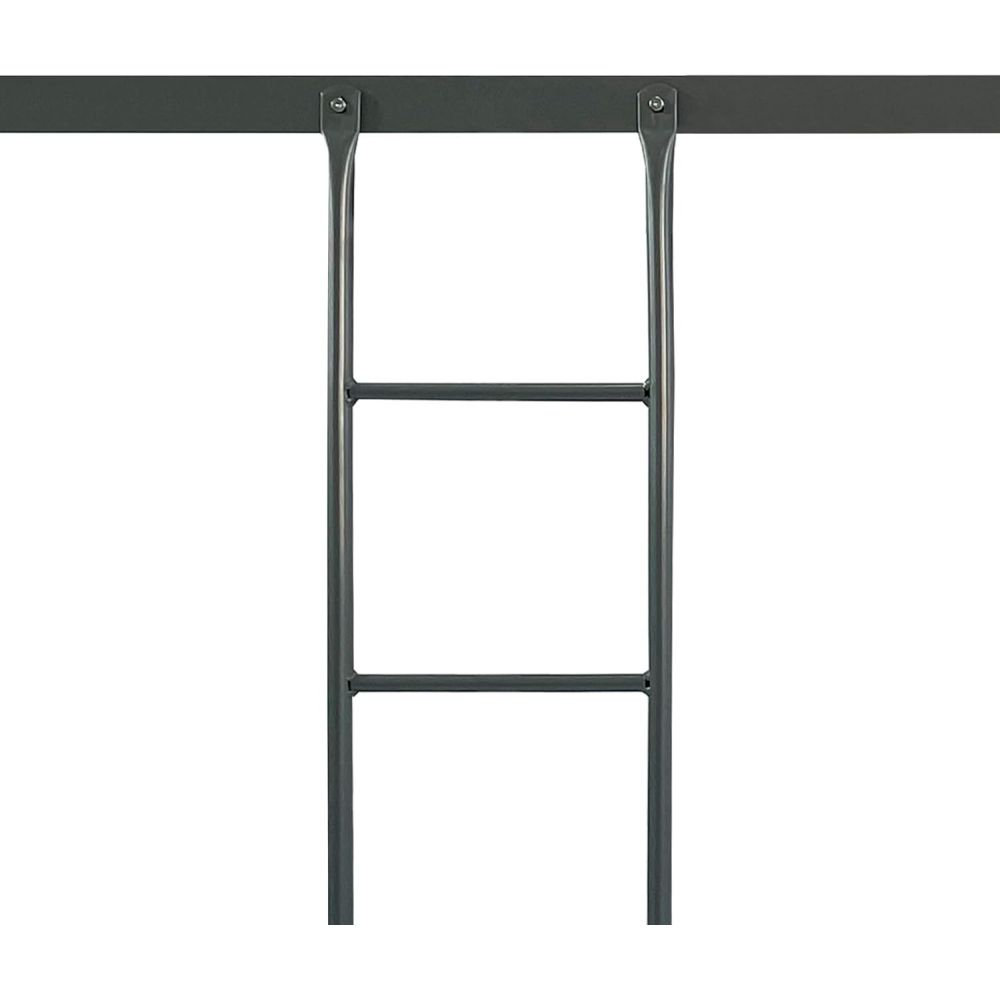 Litera Metálica Reforzada con Barandilla y Escalera - Estructura Tubular - Acero aleado - Color Gris - 90x190 Cm