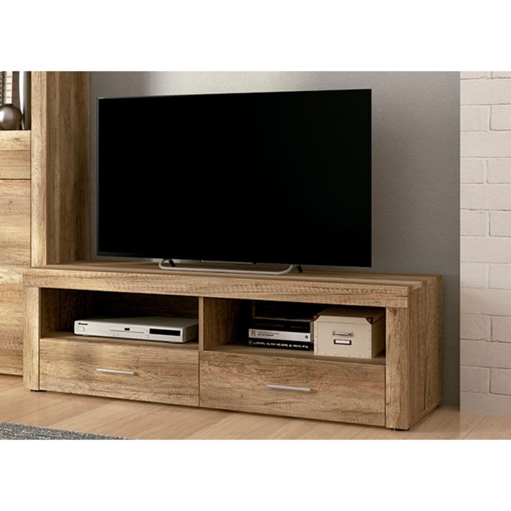 Mueble de Comedor, Mueble Salón, Acabado en Color Cañón, Medidas: 230 cm (Ancho) x 212 cm (Alto) x 41,4 cm (Fondo)