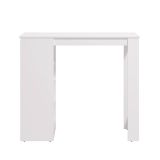 Mesa de Cocina Alta | Acabado en Melamina Blanco | Medidas: 120 cm Ancho x 50 cm Fondo x 105 cm Alto