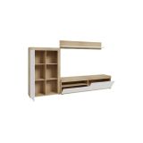 Living room complex Zorbi pakoworld white-sonoma oak melamine 265x41x158.5cm