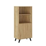Conjunto de Salón Mueble Completo: Bajo TV, Mueble Bar, Estantería y Mueble Colgar - Estilo Mauvella Rayas.