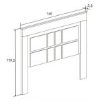 Pack de Dormitorio con Cabecero de 160 x 120 cm + 2 Mesitas de Noche + Cómoda | Color Cambria y Blanco